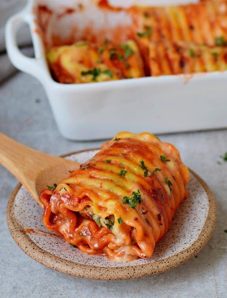 Vegan Lasagna Roll Ups