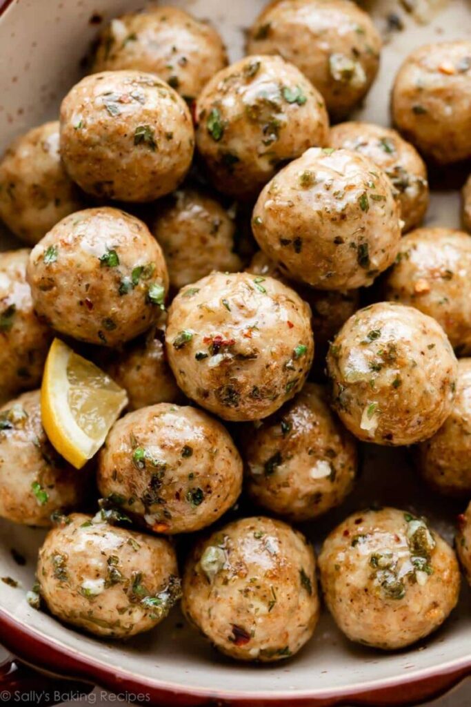 Baked Chicken Meatballs